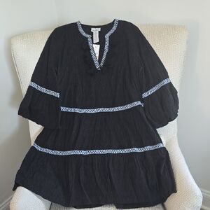 Tommy Bahama Black Dress with Blue Accents